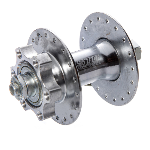 Втулка STG A25 передняя под диск 6 болт 36 спиц, серебристый