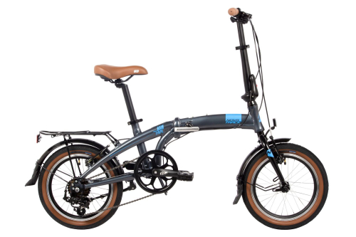 Велосипед Novatrack Town 16" (2024) (98-110 см), серый