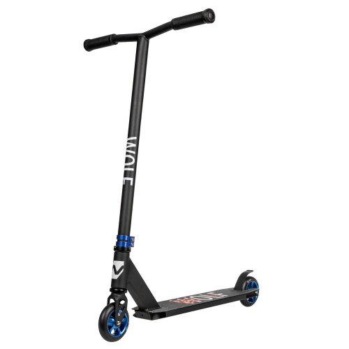 Самокат трюковой Novatrack Wolf 30 (2025), черный-синий