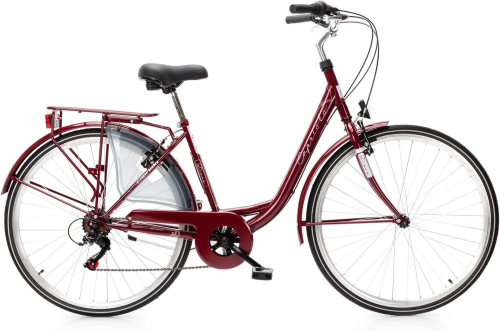 Велосипед Capriolo City Diana Alu (1x7), рама 18" (165-175 см), бордовый