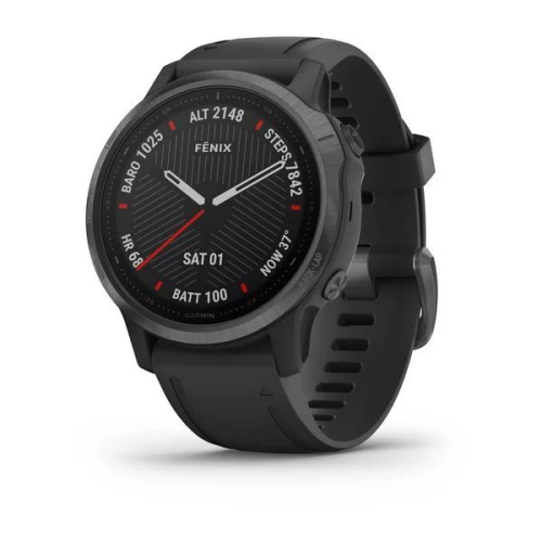Часы GARMIN Fenix 6S Sapphire (Carbon Grey DLC/Black Band)