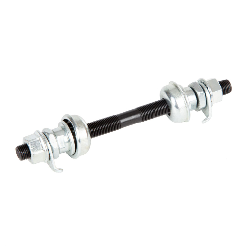 Ось с подшипниками для втулок Bike Parts SF-A03F 28H; O.L.D. 100мм; AXLE S45C 3/8"; под гайки