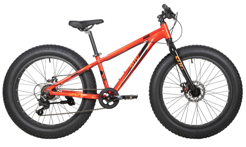 Велосипед Novatrack Suv Fatbike 24" (2022), рама 13" (130-155 см), красный