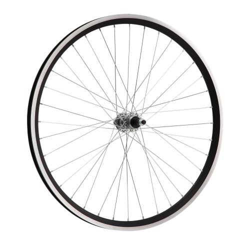 Колесо 26" заднее(без резины), двойной алюм.обод 36 отв, втулка сталь под диск.тормоз (резьбовая),