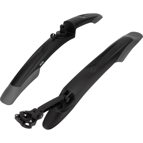 Комплект велосипедных крыльев OYYO MG90, 26-29", гибкие, черный-серый