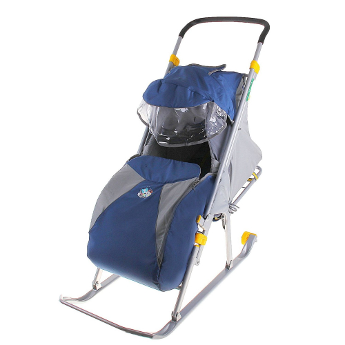 Санки-коляска Ника Детям 4 (синий)