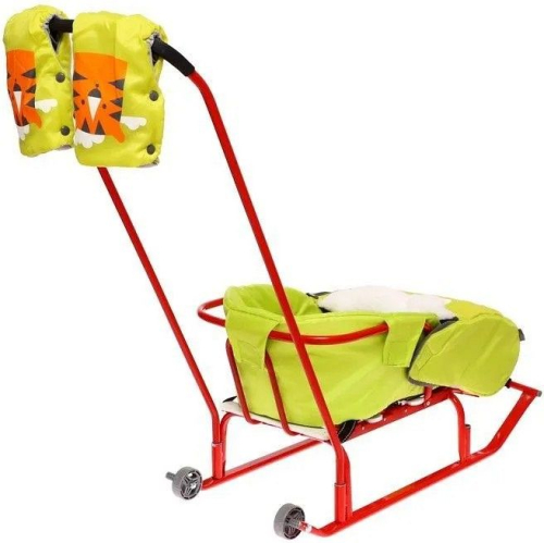 Санки детские НИКА Тимка 5 комфорт с набором аксессуаров, красный