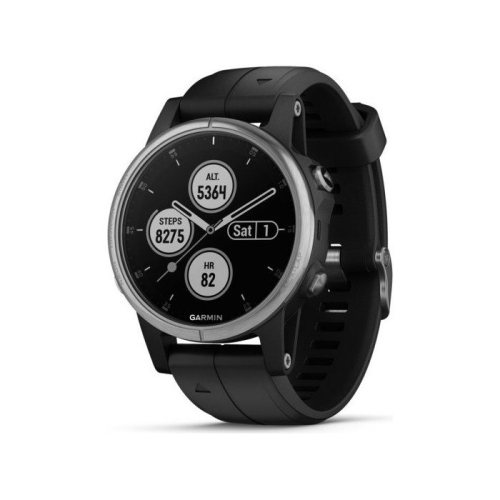 Часы GARMIN Fenix 5S Plus (Silver/Black Band)