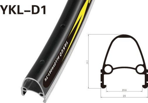 Обод двойной 26x1.75, черный, 36H, черный