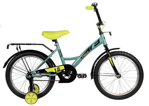 Велосипед Foxx Brief 18 (2025) (110-130 см), зелено-голубой