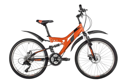 Велосипед FOXX FREELANDER 24" (2022), рама 14" (130-155 см), оранжевый