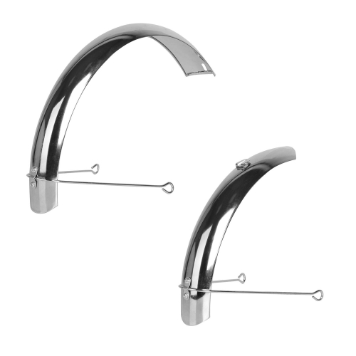 Крылья, переднее и задее,  для колес 16", хром