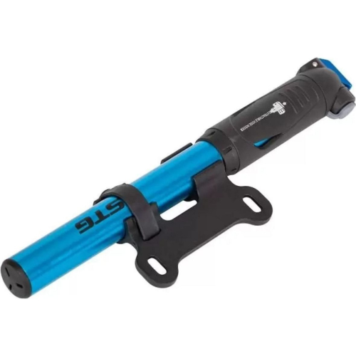 Насос ручной STG GP-87E, Schrader/Presta, шланг, алюминий, черный с синим