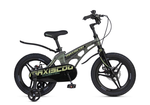 Велосипед Maxiscoo Cosmic Deluxe 16 (2025) (98-110 см), зеленый