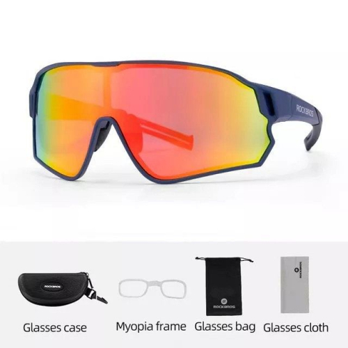 Очки велосипедные Rockbros, оправа синяя, линзы с поляризацией, RB_10134, синий