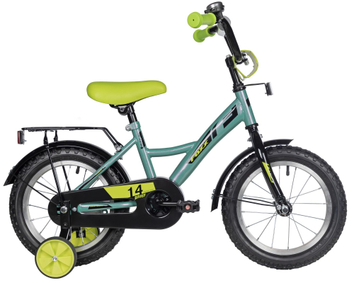 Велосипед Foxx Brief 14 (2025) (98-110 см), зелено-голубой