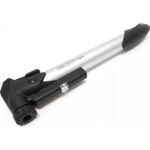 Насос велосипедный Giyo GP-91 алюминиевый, с манометром, до 120PSI, серебристый, 6-170091