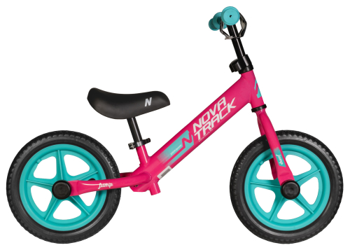 Беговел Novatrack Jump 12 (2020) (92-98 см), розовый