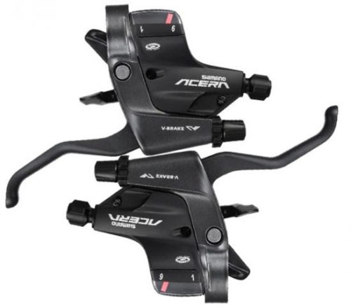 Шифтер с тормозной ручкой Shimano Acera, M390, лев/пр, 3x9ск