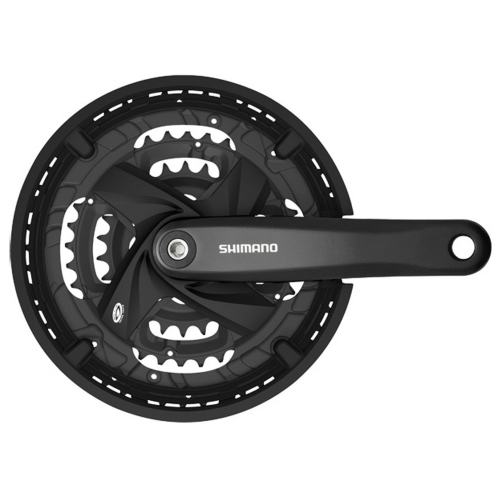 Система Shimano Altus M371, 175мм, кв, 44/32/22, с болтами, защ, черн.