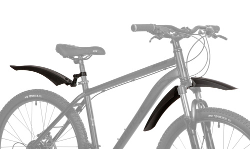 Крылья P-26А, переднее и заднее, кронштейн 8,5мм, пластик, черные