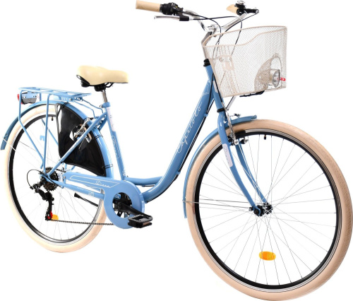 Велосипед Capriolo City Diana Alu (1x7) (2025), рама 18" (165-175 см), голубой