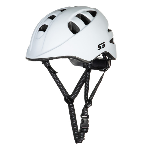 Шлем STG MA-2-W с фикс застежкой с фонариком, рама M, белый