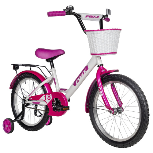 Велосипед Foxx Simple 18 (2025) (110-130 см), белый