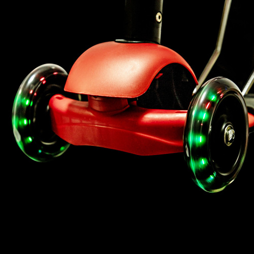 Самокат-кикборд Novatrack Disco-kids Saddle PRO (2019), красный