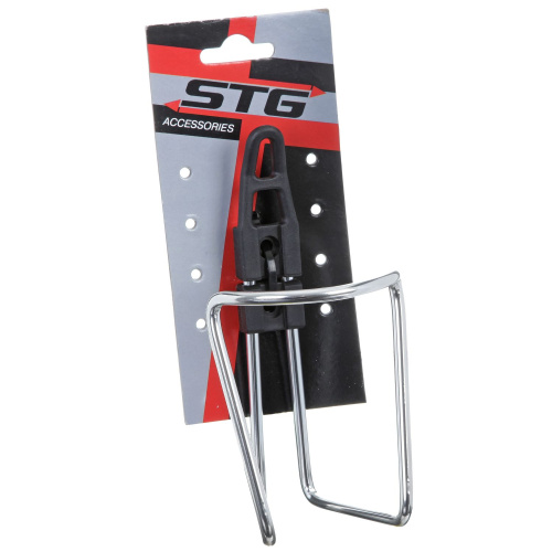 Флягодержатель STG, с болтами, алюминиевый, серебристый