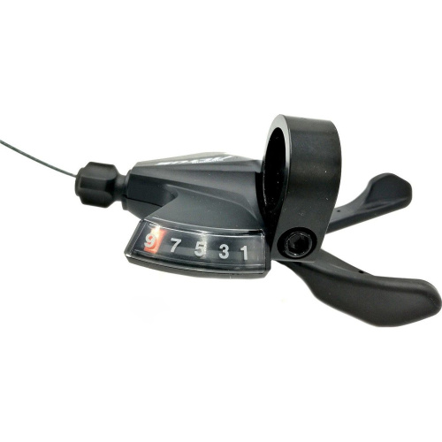 Шифтер Shimano Altus SL-M2010-9R, 9 скоростей, правый, трос 2050 мм, без упаковки, черный, 2-8221, черный