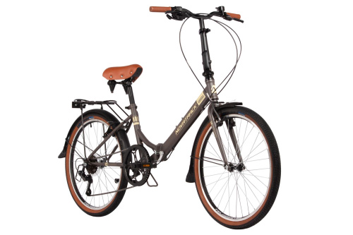 Велосипед Novatrack Aurora 3.6 24" (2024), рама 14.5" (130-155 см), коричневый
