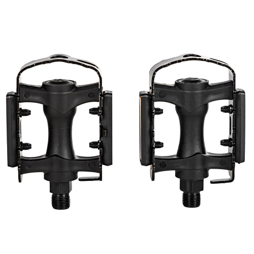 Педали FP-917, ось 9/16", пласт. корпус со стальной рамкой, черные