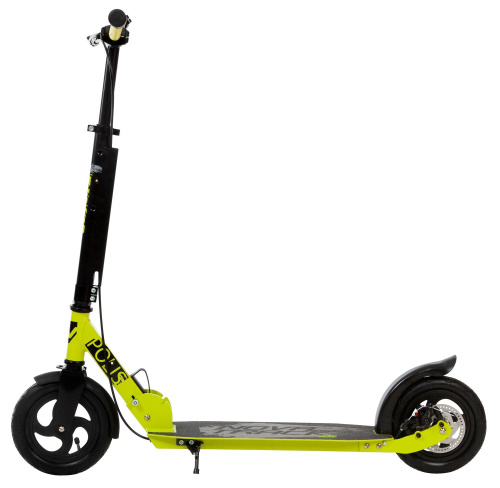 Самокат Novatrack POLIS AL 200 Disc (2021), черный-зеленый