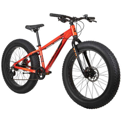 Велосипед Novatrack Suv Fatbike 24" (2022), рама 13" (130-155 см), красный