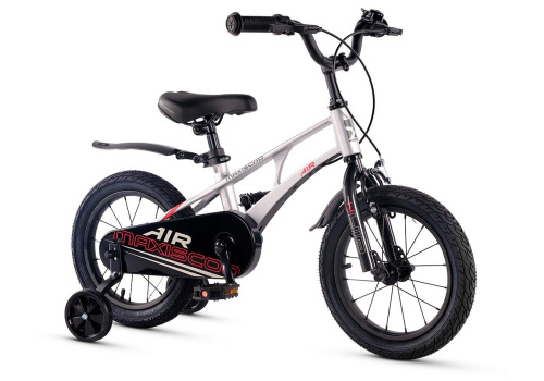 Велосипед Maxiscoo Air Стандарт 14 (2025) (98-110 см), серый
