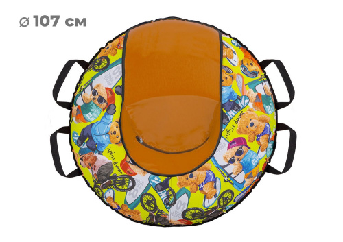 Тюбинг 83см ОКСФОРД BEAR Comfort, оранжевый