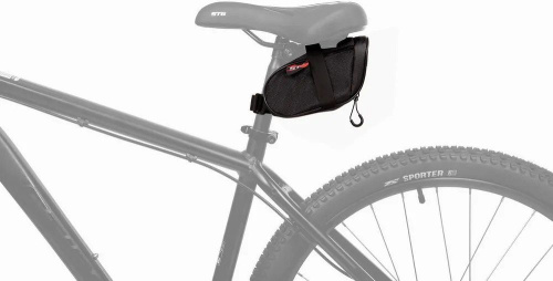 Велосумка под седло STG влагозащищенная, 18х9х9 см, 1.1 л, черный, модель 555-534, черный