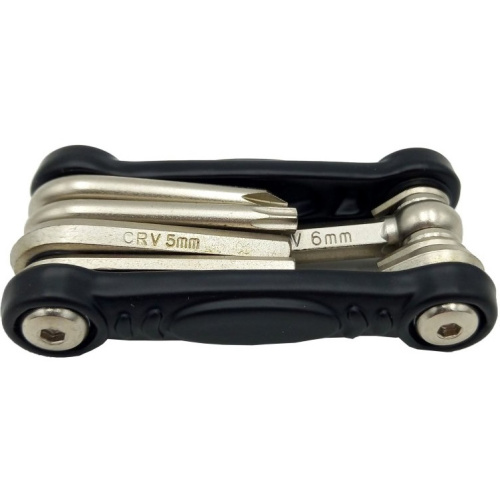 Мультитул велосипедный Bikehand YC-286B, 2/2.5/3/4/5/6/8 мм, +/- отвертки, T25, 6-14287