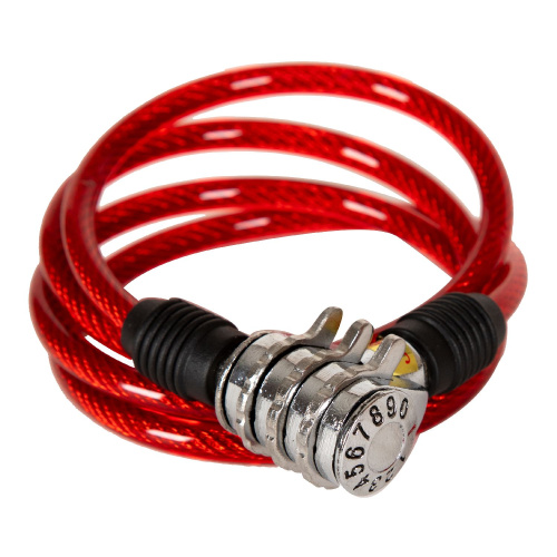 Замок кодовый 6х100см красный, красный