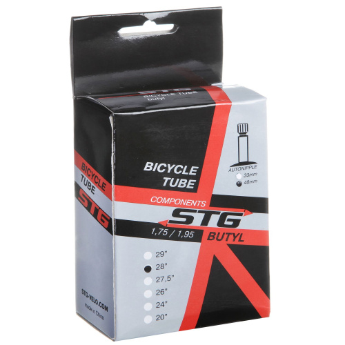 Камера велосипедная STG, бутил, 28"x1.5/1,75, автониппель 48мм