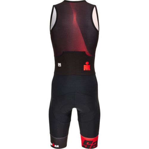 Трисьют без рукавов Santini Ikaika - Ironman NS Trisuit, красный-черный