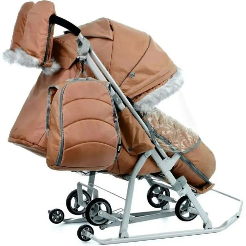 Коляска комбинированная НИКА Детям 7-5SK, бежевый, НД7-5SK/БЖ
