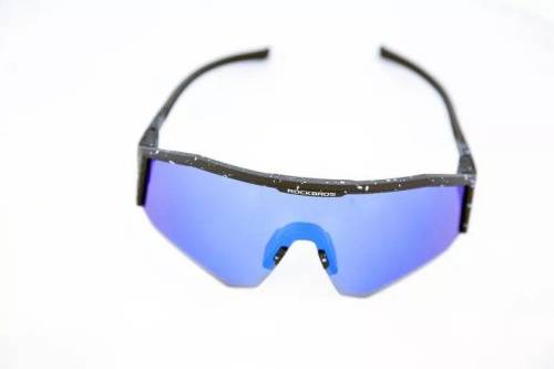 Очки велосипедные Rockbros, оправа черная, линзы с поляризацией голубые, RB_14130001001, черный