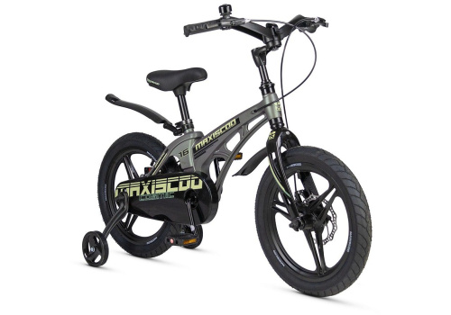 Велосипед Maxiscoo Cosmic Deluxe 16 (2025) (98-110 см), зеленый