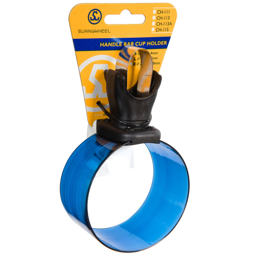 Подстаканник Sunnywheel, модель SW-CH-113, крепление на руль, синий, синий
