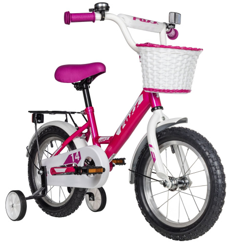 Велосипед Foxx Simple 14 (2025) (98-110 см), розовый