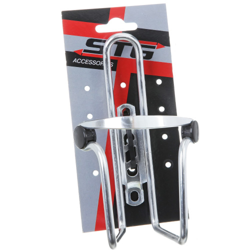 Флягодержатель STG, с болтами, алюминиевый, серебристый