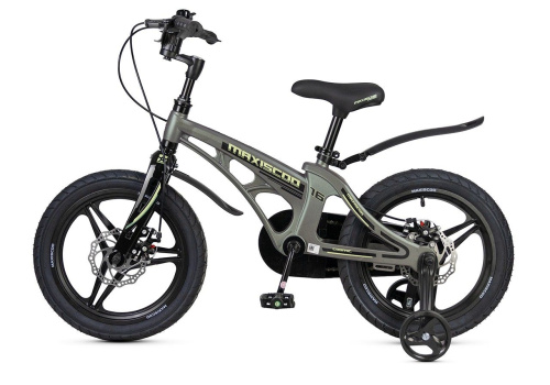 Велосипед Maxiscoo Cosmic Deluxe 16 (2025) (98-110 см), зеленый