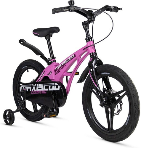 Велосипед Maxiscoo Cosmic Deluxe 18 (2025) (110-130 см), розовый